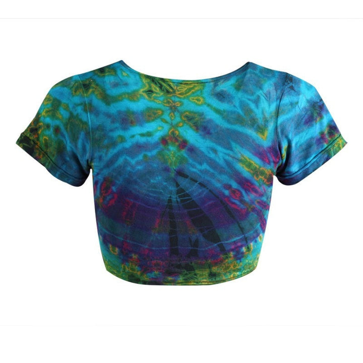 Tie Dye Jersey Tie Crop Top