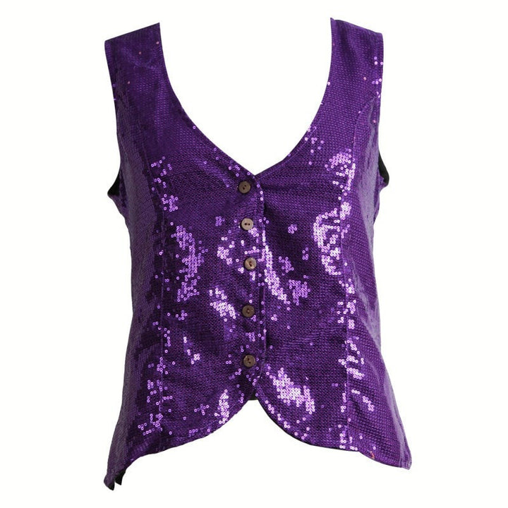 Sequin Tie Back Party Waistcoat