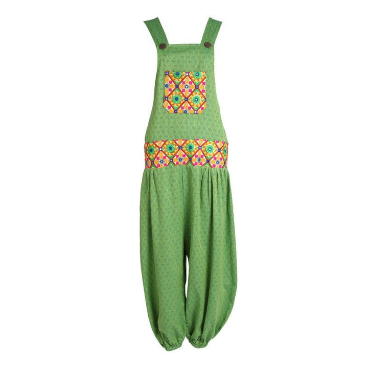 Drop Waist Mirrorwork Harem Dungarees