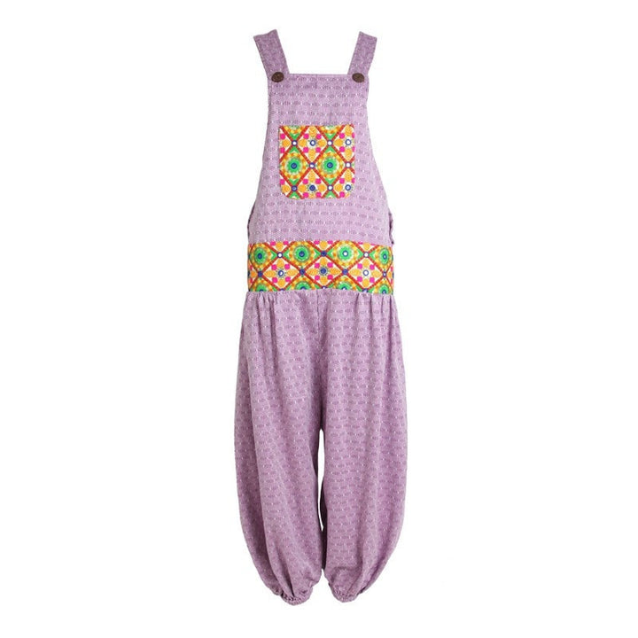 Drop Waist Mirrorwork Harem Dungarees