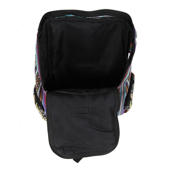 Patchwork Gheri Multi Pocket Backpack