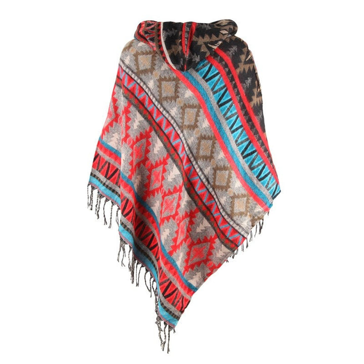 Puntiagudo Hooded Poncho Cape