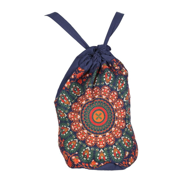 Peacock Print Drawstring Bag