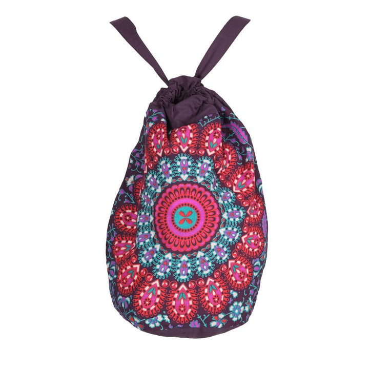 Peacock Print Drawstring Bag