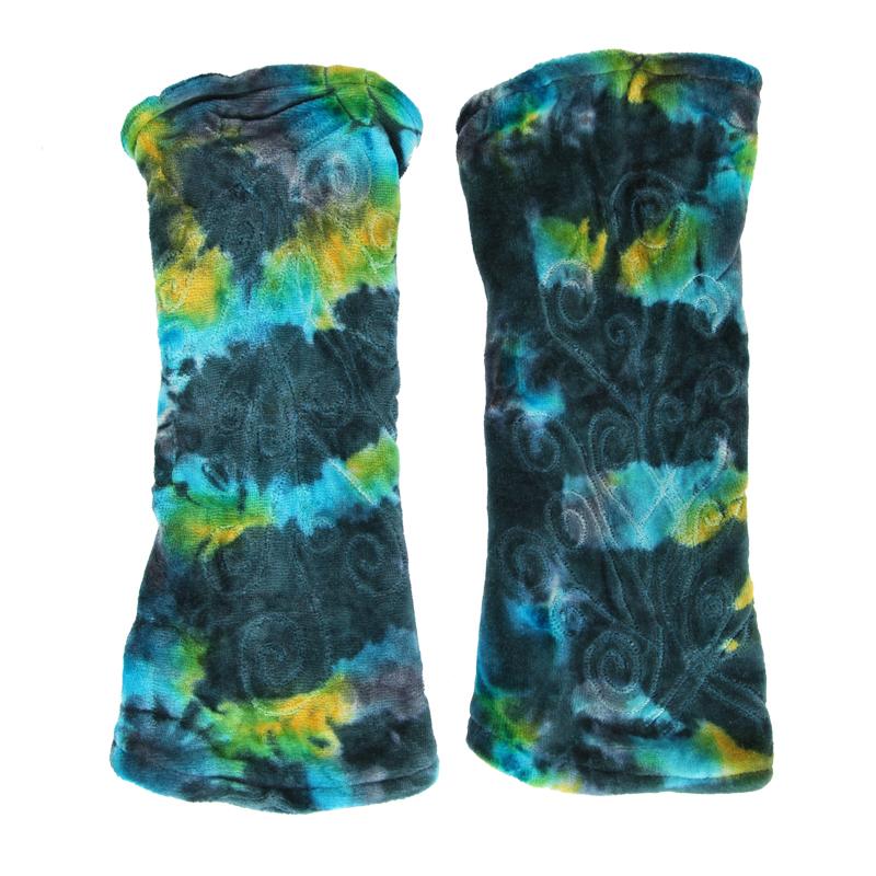 Velvet Tie Dye Wrist Warmers