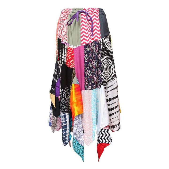 Patchwork Hanky Hem Skirt