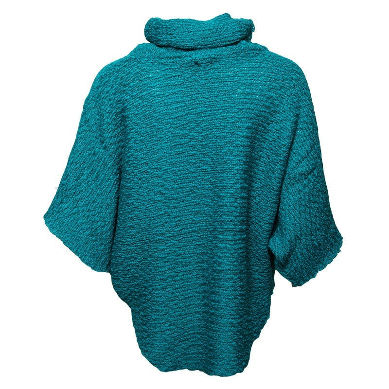 Knitted High Roll Neck Poncho
