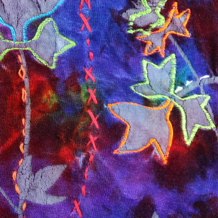 Purple Tie Dye Velvet Skirt