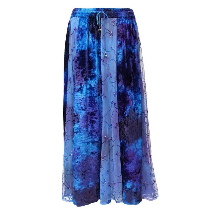 Tie Dye Panel Maxi Skirt