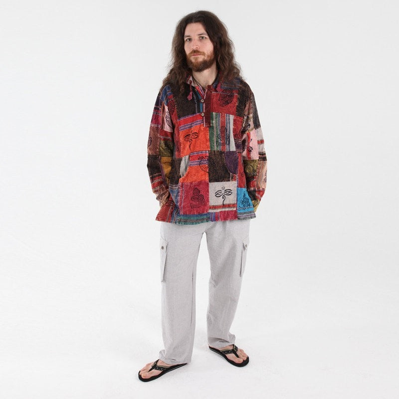 Striped Painted Hooded Shirt