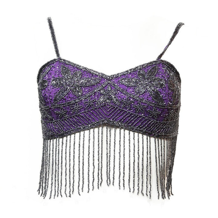 Embellished Bralet with Tassels