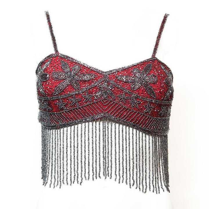 Embellished Bralet with Tassels