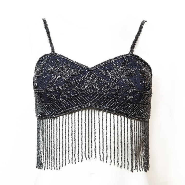 Embellished Bralet with Tassels