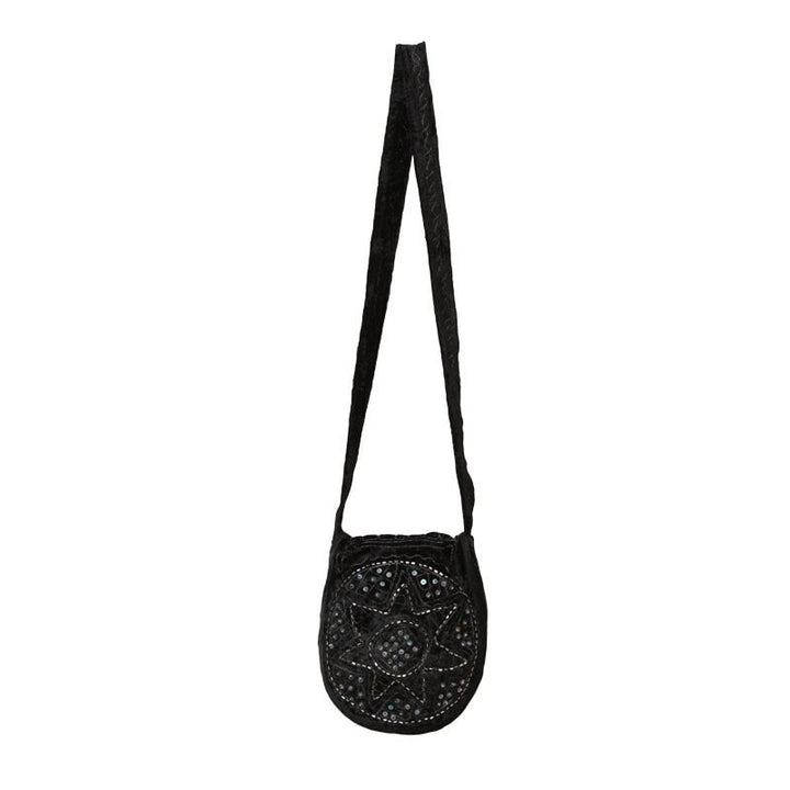 Embellished Velvet Saddle Bag