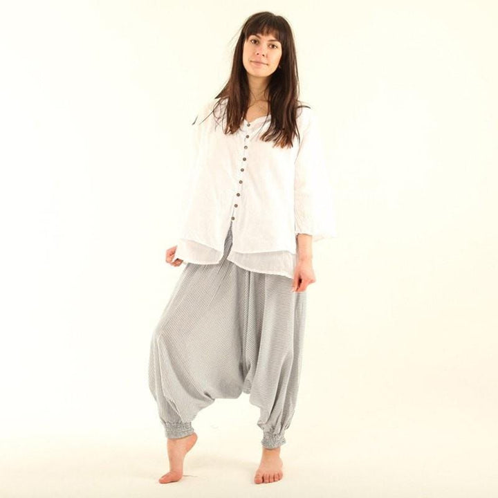 Cotton Drop Crotch Aladdin Pants..