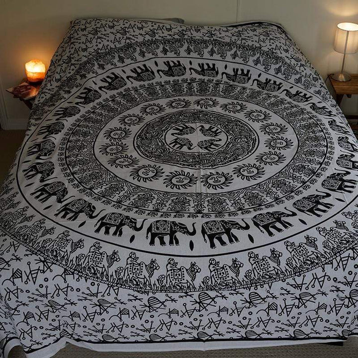 Elephant Mandala Bedspread