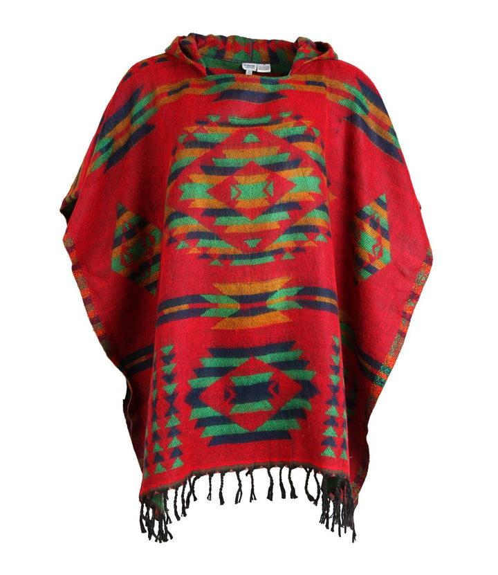 Aztec Hooded Poncho