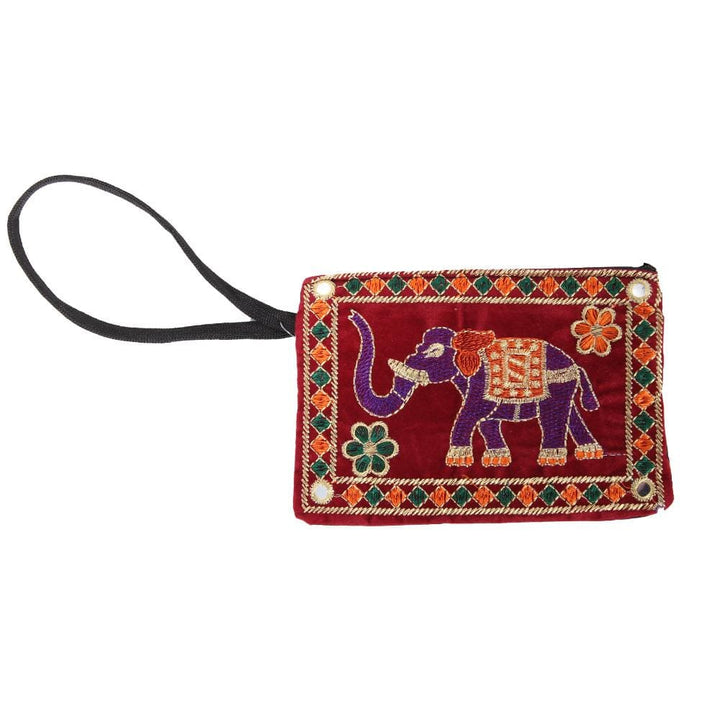 Elephant Purse With Gold Thread