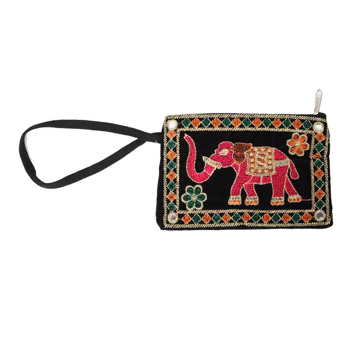 Elephant Purse With Gold Thread