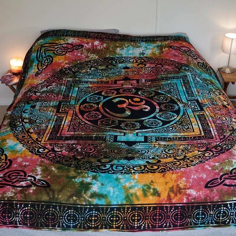 Tie Dye Om Bedspread