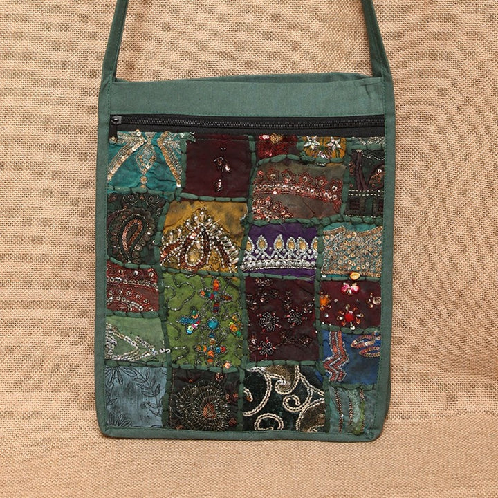 Embroidered Cotton Across Body Bag