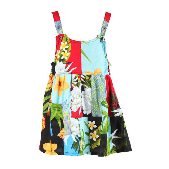 Kids Patchwork Dungarees Dress