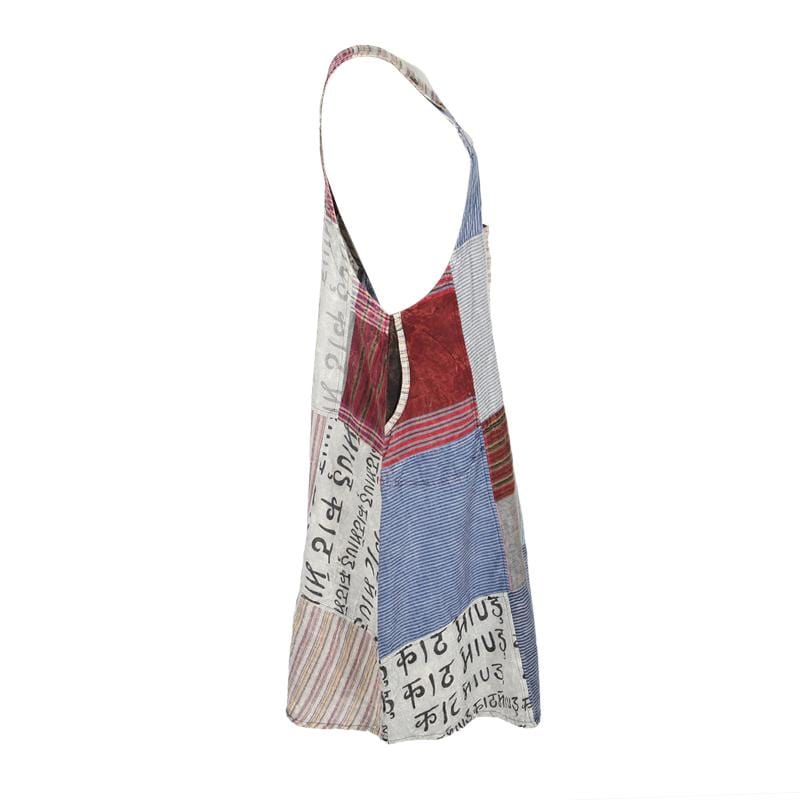 Patchwork Dungarees Dress..