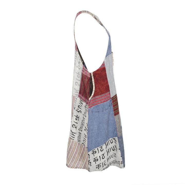 Patchwork Dungarees Dress..