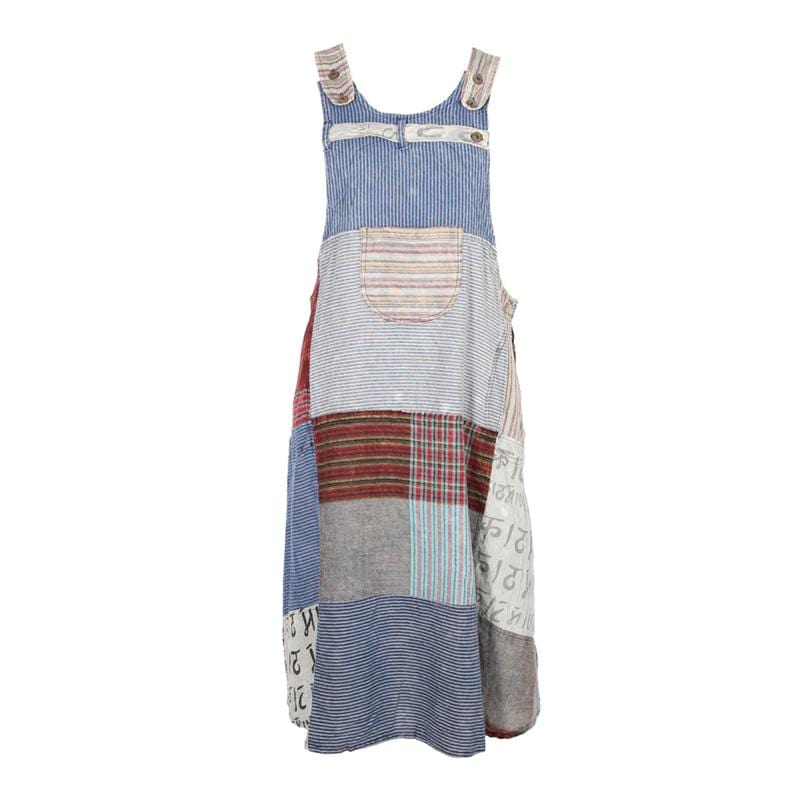 Patchwork Dungarees Dress..