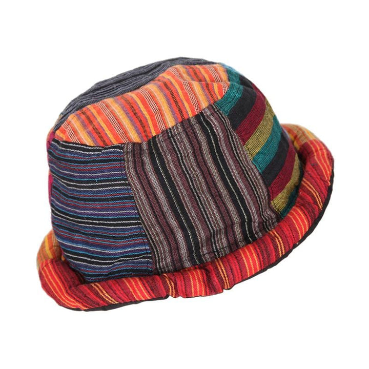 Patchwork Roll Brim Hat