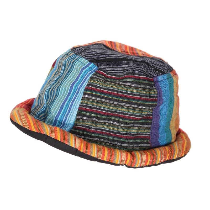 Patchwork Roll Brim Hat