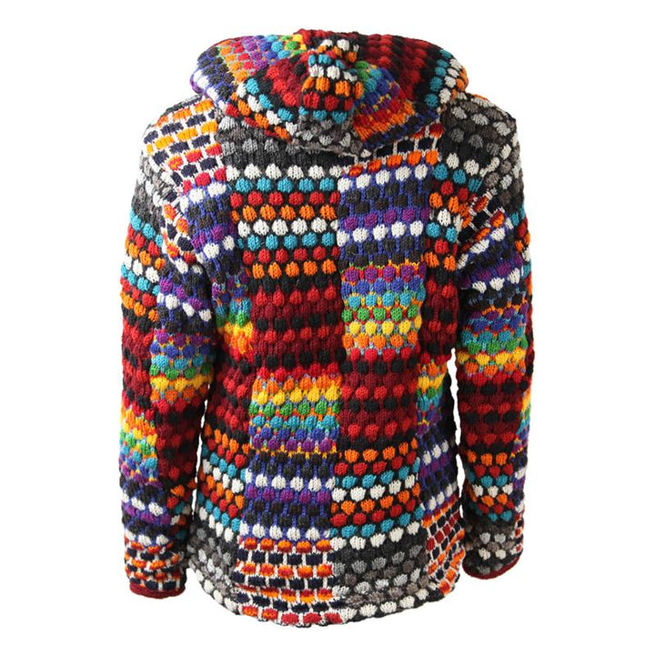 Colourful Fleece Lined Coat