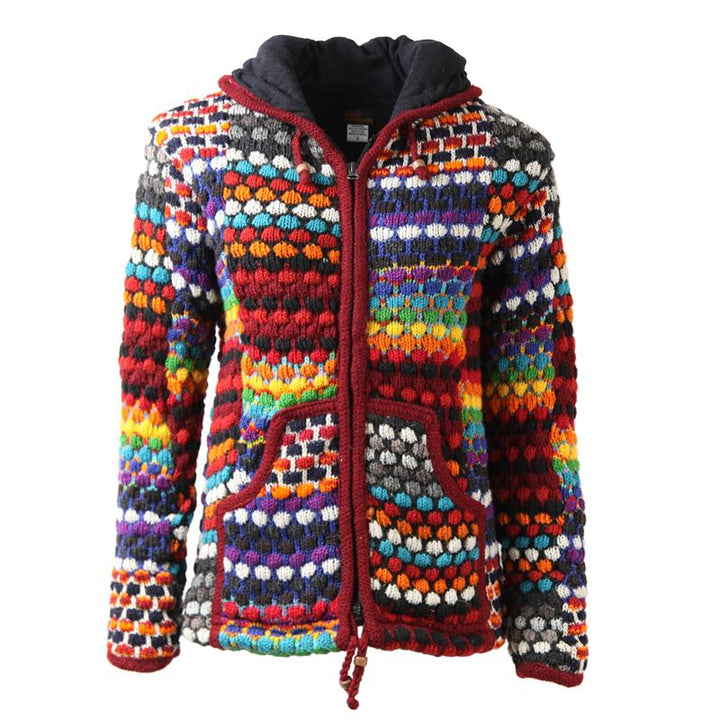 Colourful Fleece Lined Coat