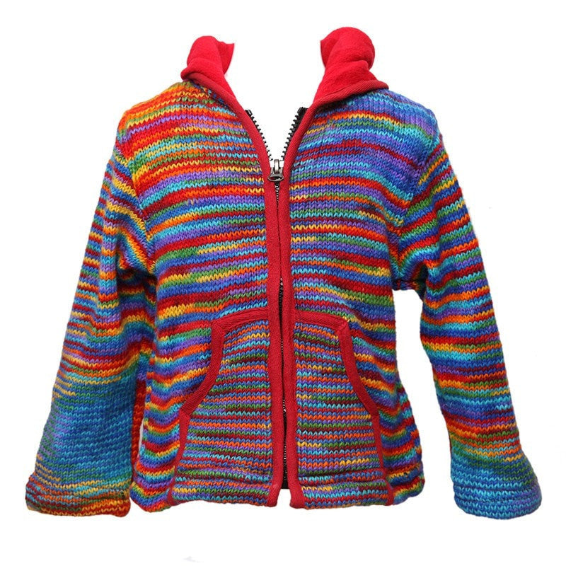 Fuzzy Rainbow Kid's Pixie Jacket
