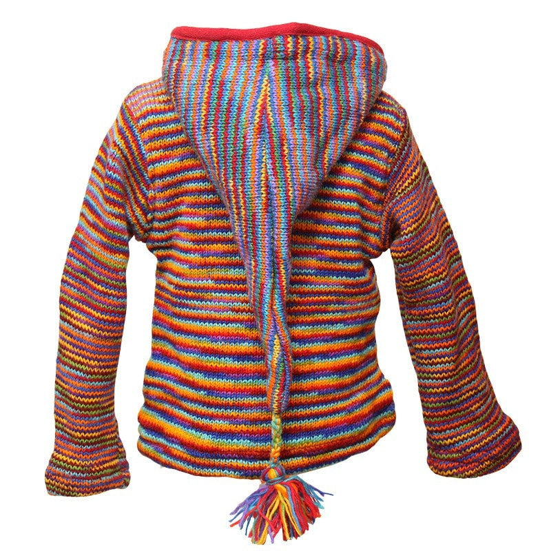 Fuzzy Rainbow Children's Jacket - back