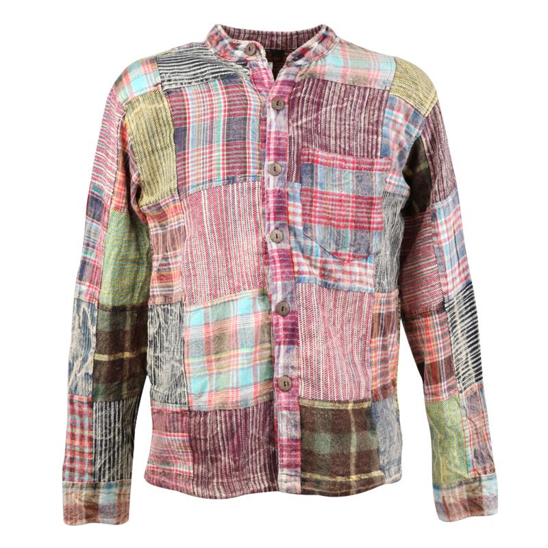 Brushed Cotton Patchwork Shirt..