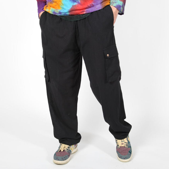 Plain Cotton Cargo Trousers