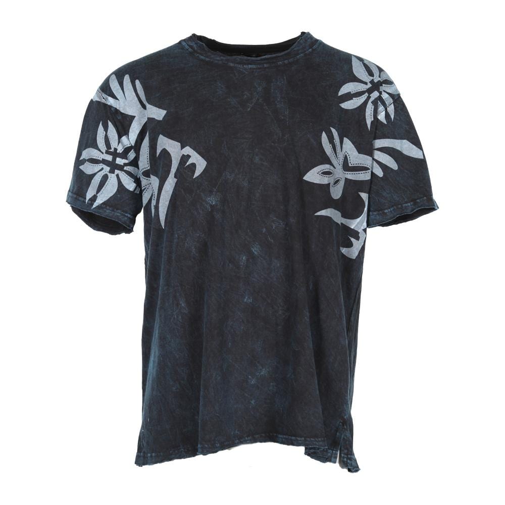 Oversized Stone Wash Screen Print T-Shirt..