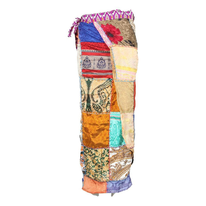 Patchwork Sari Wrap Skirt