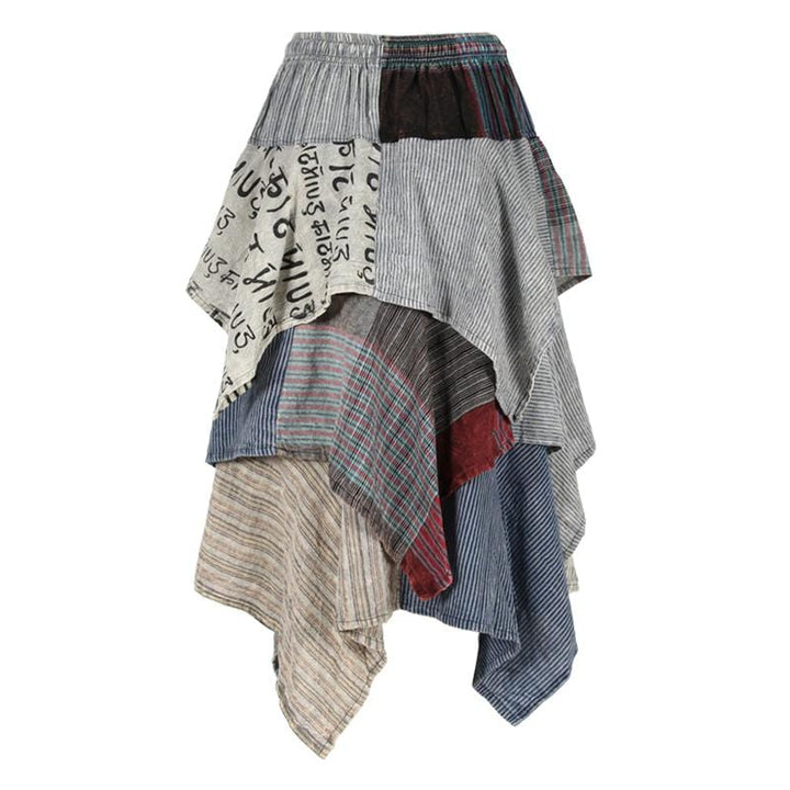Patchwork Hanky Hem Gypsy Skirt