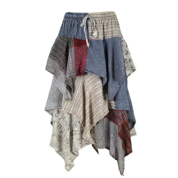 Patchwork Hanky Hem Gypsy Skirt