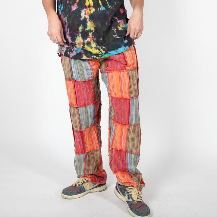 Cotton Patchwork Trousers..