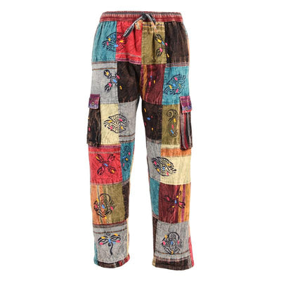 Fleece Lined Patchwork Trousers