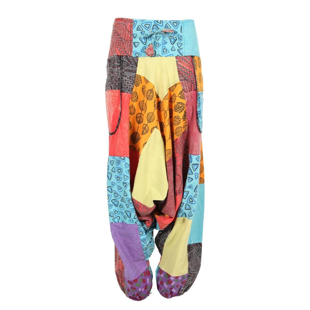 Patchwork Drop Crotch Harems..