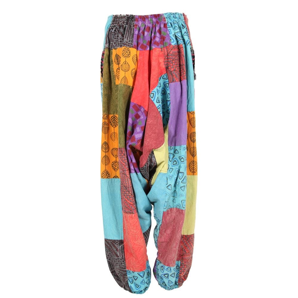 Patchwork Drop Crotch Harems..