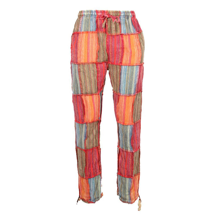 Cotton Patchwork Trousers..