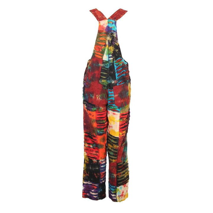 Tie Dye Patchwork Dungarees..