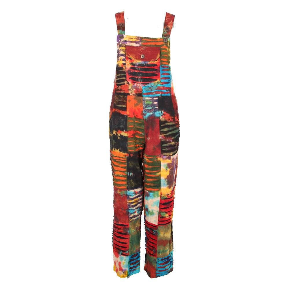 Tie Dye Patchwork Dungarees..