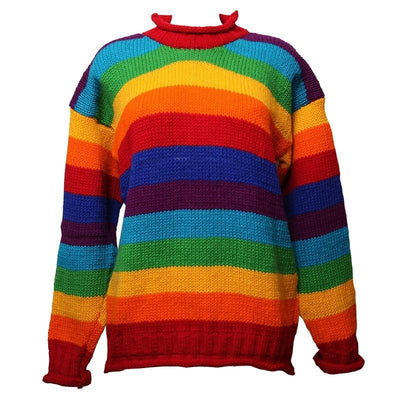 Oversized Rainbow Wool Jumper