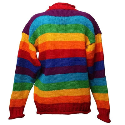 Oversized Rainbow Wool Jumper